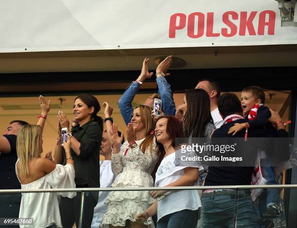 Anna Lewandowska of Robert Lewandowski of Poland during the 2018 FIFA World Cup Russia eliminations match between Poland and Romania on June 10, 2017...