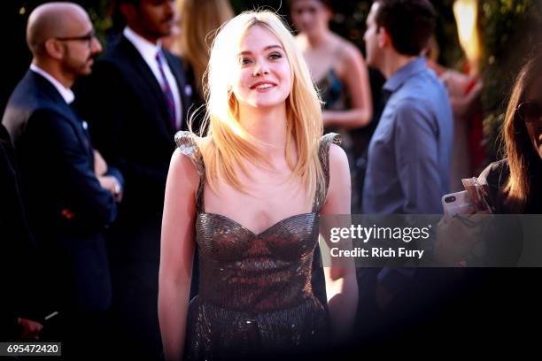 Actor Elle Fanning attends the premiere of Focus Features' "The Beguiled" at Directors Guild Of America on June 12, 2017 in Los Angeles, California.