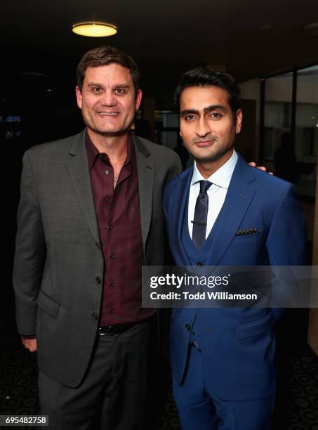 President of Acquisitions and Co-Productions of Lionsgate Motion Picture Group Jason Constantine and actor/ producer Kumail Nanjiani attend Amazon...