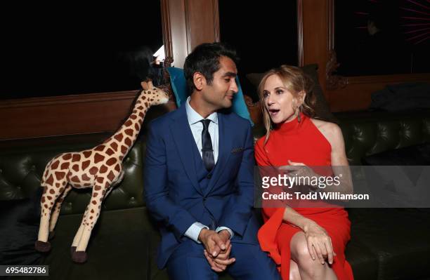 Actors Kumail Nanjiani and Holly Hunter attend Amazon Studios And Lionsgate Present The LA Premiere Of "THE BIG SICK" at the ArcLight Hollywood...