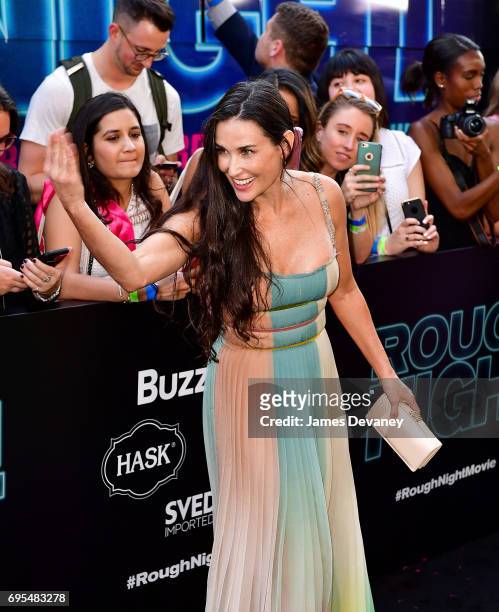 Demi Moore attends the "Rough Night" New York premiere at AMC Lincoln Square Theater on June 12, 2017 in New York City.