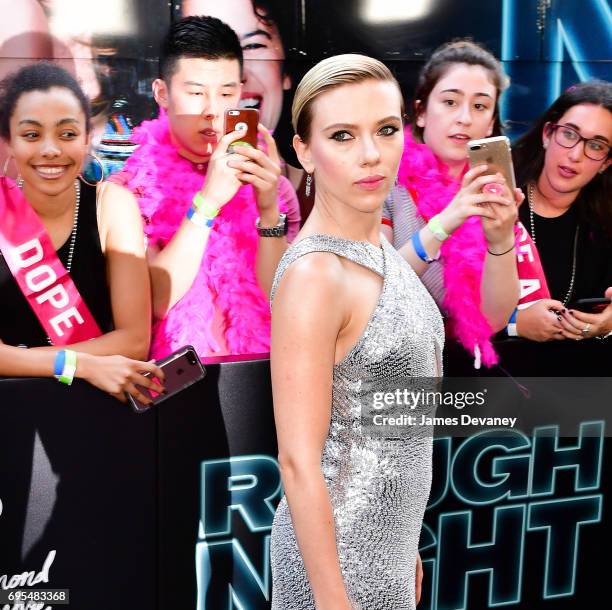 Scarlett Johansson attends the "Rough Night" New York premiere at AMC Lincoln Square Theater on June 12, 2017 in New York City.