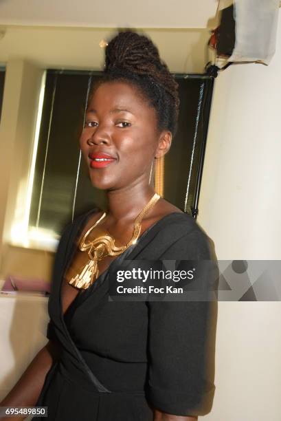 Alice Diop attends 'Les Nuits en Or 2017' Dinner Gala - Photocall at UNESCO on June 12, 2017 in Paris, France.