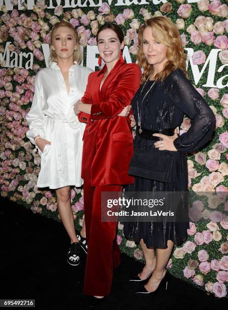 Madelyn Deutch, Zoey Deutch and Lea Thompson attend Max Mara and Vanity Fair's celebration of Women In Film's Face of the Future Award recipient,...