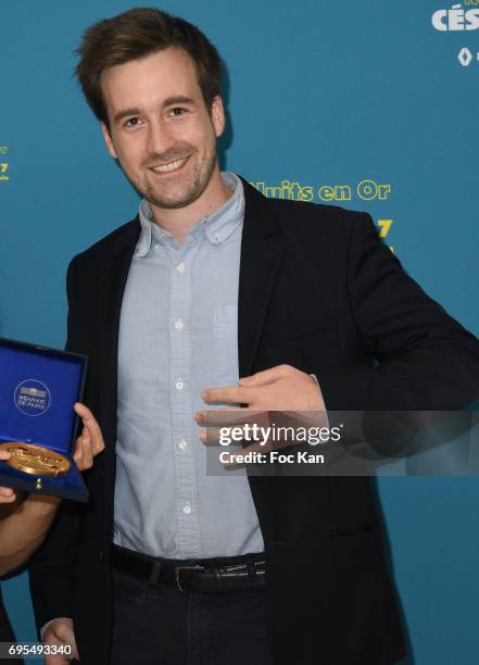 Gregoire Leprince-Ringuet attends 'Les Nuits en Or 2017' Dinner Gala - Photocall at UNESCO on June 12, 2017 in Paris, France.