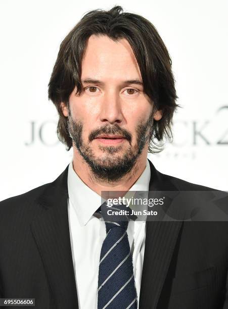 Keanu Reeves attends the Japan premiere of 'John Wick: Chapter 2' at Roppongi Hills on June 13, 2017 in Tokyo, Japan.