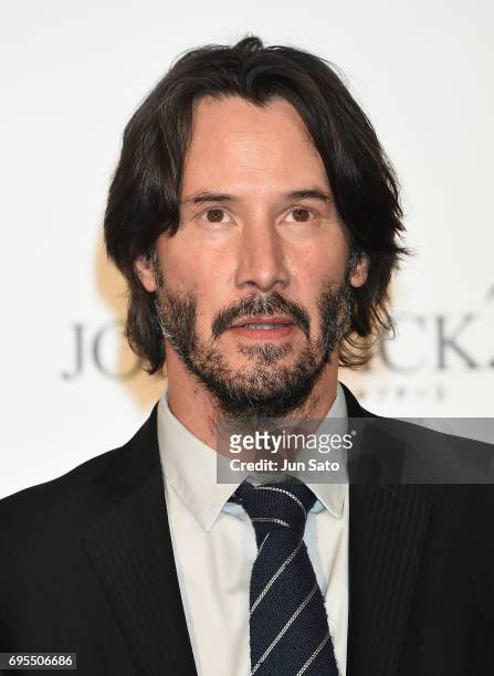 Keanu Reeves attends the Japan premiere of 'John Wick: Chapter 2' at Roppongi Hills on June 13, 2017 in Tokyo, Japan.