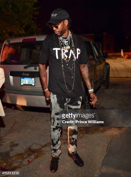 Rapper 2 Chainz attends His Private Listening Party at The Pink Trap House on June 12, 2017 in Atlanta, Georgia.