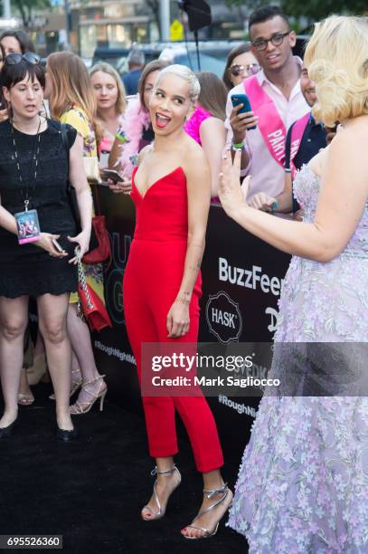 Actress Zoe Kravitz attends the "Rough Night" New York Premiere at AMC Lowes Lincoln Square on June 12, 2017 in New York City.