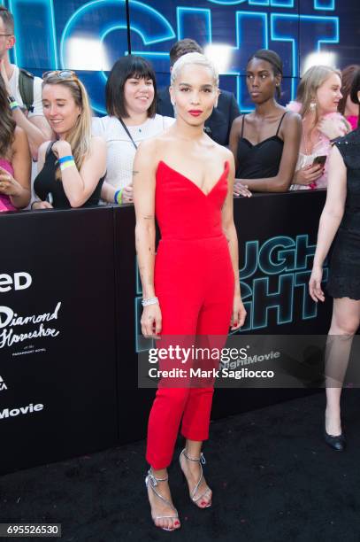 Actress Zoe Kravitz attends the "Rough Night" New York Premiere at AMC Lowes Lincoln Square on June 12, 2017 in New York City.