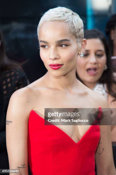 Actress Zoe Kravitz attends the "Rough Night" New York Premiere at AMC Lowes Lincoln Square on June 12, 2017 in New York City.