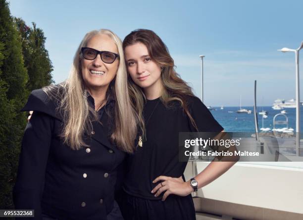 Film director Jane Campion with actor Alice Englert are photographed for the Hollywood Reporter on May 24, 2017 in Cannes, France.