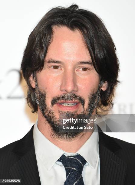 Keanu Reeves attends the Japan premiere of 'John Wick: Chapter 2' at Roppongi Hills on June 13, 2017 in Tokyo, Japan.