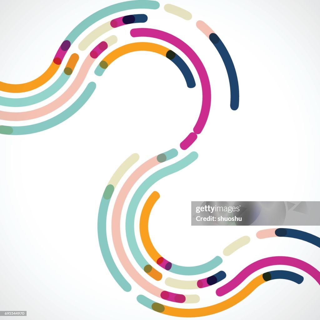 Curve colorful stripe pattern background