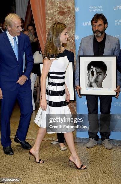 Queen Letizia of Spain attends the 2017 UNICEF Awards ceremony at the CSIC on June 13, 2017 in Madrid, Spain.