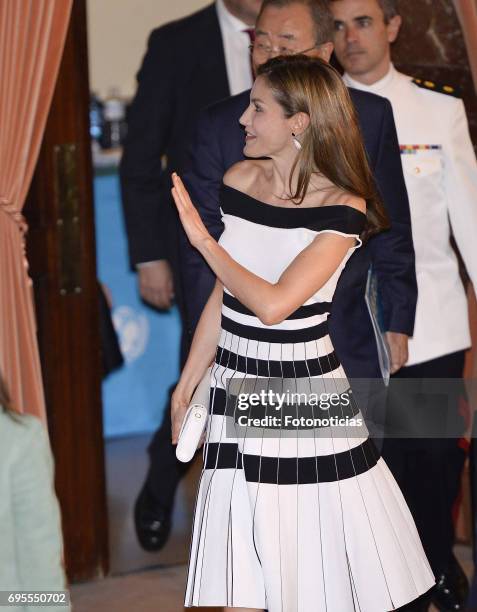 Queen Letizia of Spain attends the 2017 UNICEF Awards ceremony at the CSIC on June 13, 2017 in Madrid, Spain.