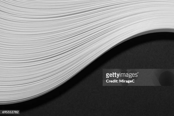 abstract paper wave - high contrast bildbanksfoton och bilder