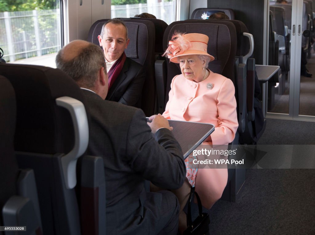 The Queen & Duke Of Edinburgh Mark The 175th Anniversary Of The First Train Journey By A British Monarch