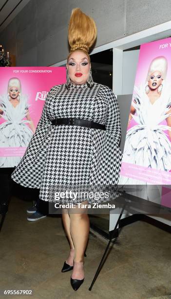 Eureka O'Hara attends FYC Costume Exhibit Launch Party For VH1's 'RuPaul's Drag Race' at LASC on June 12, 2017 in West Hollywood, California.