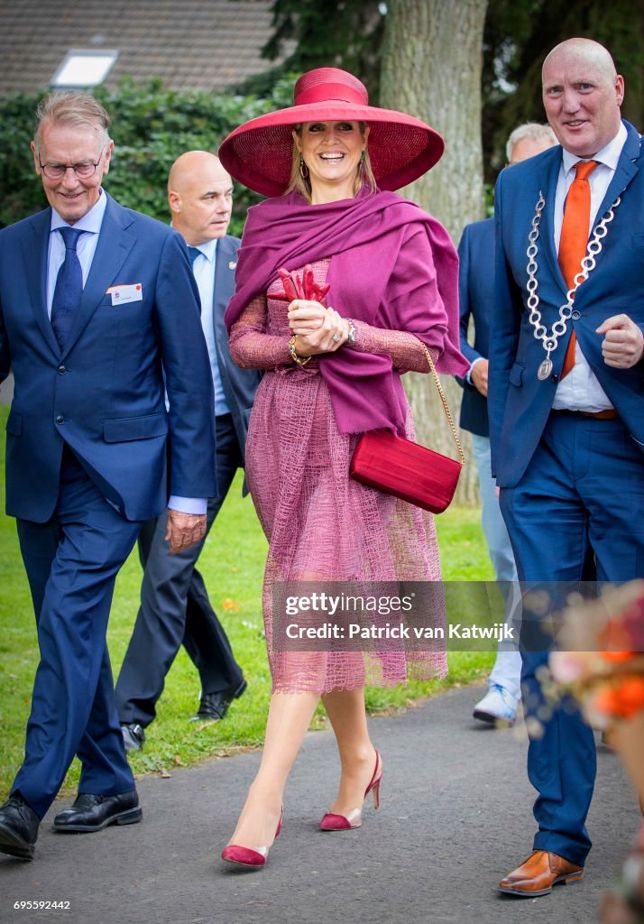 Queen Maxima Of The Netherlands Visits A Rosarium And Presents Their New Rose In Winschoten