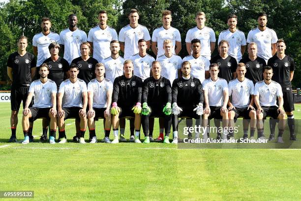 The team of Germany: Marvin Plattenhardt, Lars Stindl, Timo Werner, Bernd Leno, Marc-Andre ter Stegen, Kevin Trapp, Sebastian Rudy, Joshua Kimmich,...