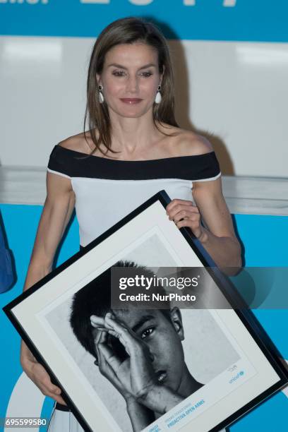 Queen Letizia of Spain attends UNICEF Awards 2017 at CSIC headquaters on June 13, 2017 in Madrid, Spain