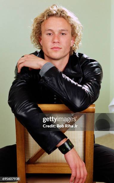 Portrait of Australian actor Heath Ledger during photo session, Beverly Hills, California, June 9, 2000.