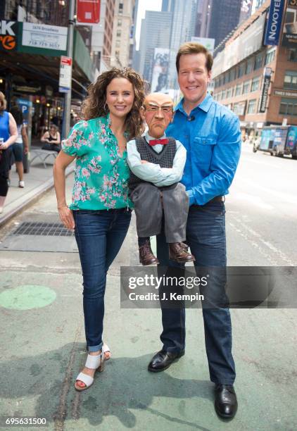 Audrey Dunham and Jeff Dunham visit Extra on June 13, 2017 in New York City.