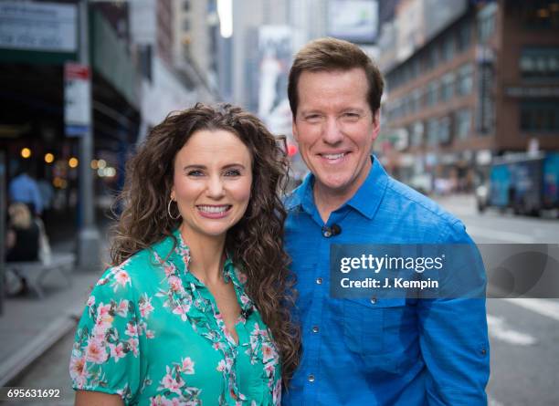 Audrey Dunham and Jeff Dunham visit Extra on June 13, 2017 in New York City.