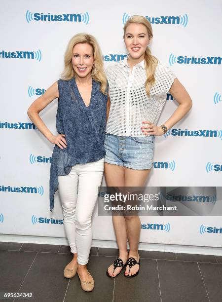 Kim Campbell and Ashley Campbell visit at SiriusXM Studios on June 13, 2017 in New York City.