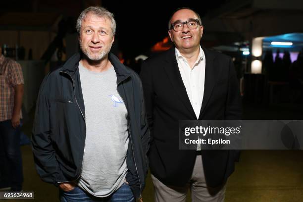 Russian businessman Roman Abramovich and producer Alexander Rodnyanski attend a RuArts Foundation cocktail party at the 28th Kinotavr Film Festival...