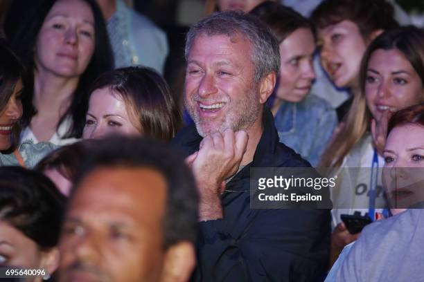 Russian businessman Roman Abramovich attends the Zorkiy & the Ladies concert at the 28th Kinotavr Film Festival on June 13, 2017 in Sochi, Russia.