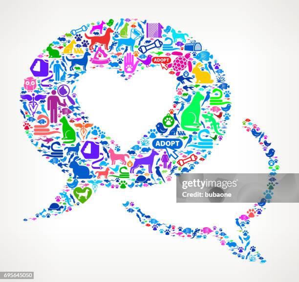 love communication pets and animals vector icon background - bunny tail vector stock illustrations