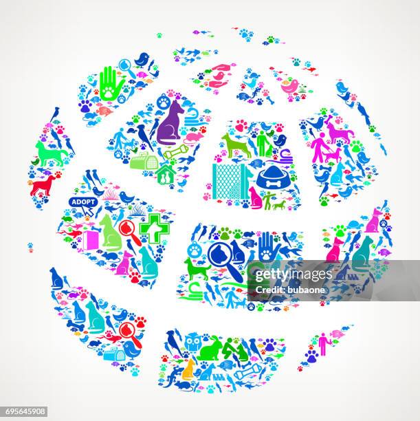 globe pets and animals vector icon background - cat bed stock illustrations