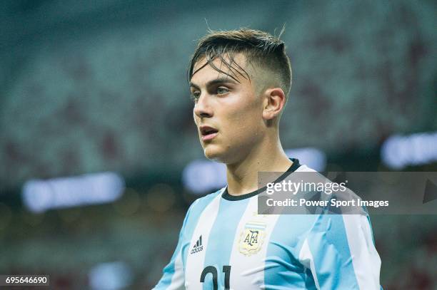 Paulo Dybala of Argentina during the International Test match between Argentina and Singapore at National Stadium on June 13, 2017 in Singapore.