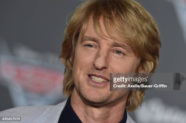 Actor Owen Wilson arrives at the premiere of 'Cars 3' at Anaheim Convention Center on June 10, 2017 in Anaheim, California.
