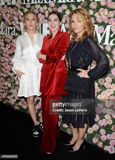 Madelyn Deutch, Zoey Deutch and Lea Thompson attend Max Mara and Vanity Fair's celebration of Women In Film's Face of the Future Award recipient,...