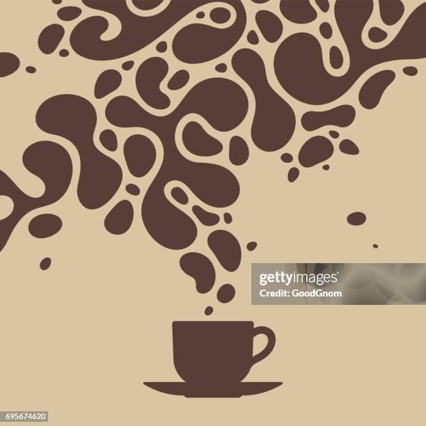 stockillustraties, clipart, cartoons en iconen met spatten van koffie - coffee splash