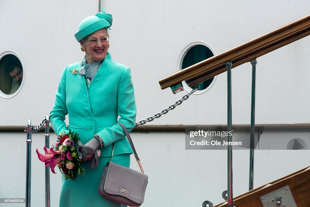 Queen Margrethe Visits Kalundborg Onboard The Royal Ship Dannebrog - Day 1
