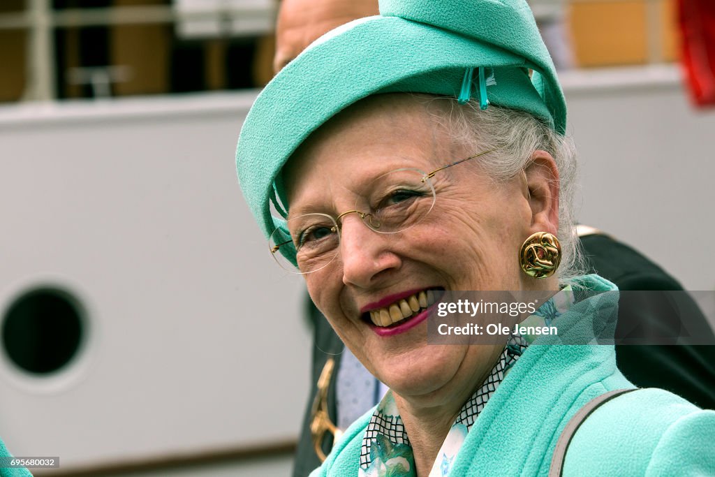 Queen Margrethe Visits Kalundborg Onboard The Royal Ship Dannebrog - Day 1