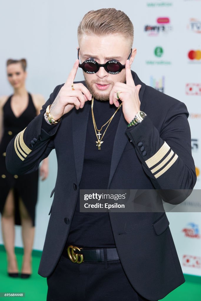 Egor Singer Singer Egor Krid aheads of the 2017 Muz-TV Music Awards ceremony at ...