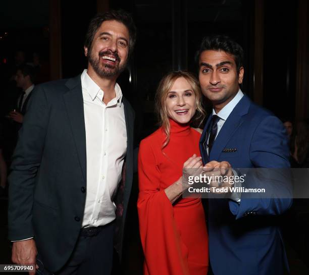 Ray Romano, Holly Hunter and Kumail Nanjiani attend The LA Premiere of "THE BIG SICK" presented by Amazon Studios And Lionsgate on June 12, 2017 in...