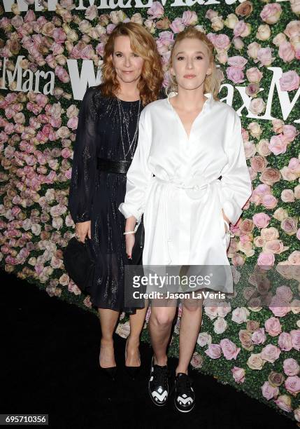 Actress Lea Thompson and Madelyn Deutch attend Max Mara and Vanity Fair's celebration of Women In Film's Face of the Future Award recipient, Zoey...