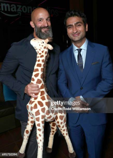 Amazon Studios' Worldwide Head of Motion Pictures Jason Ropell and Kumail Nanjiani attend The LA Premiere of "THE BIG SICK" presented by Amazon...