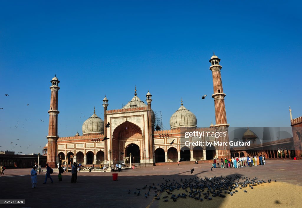 The massive Jama Masjid mosque, Delhi, India