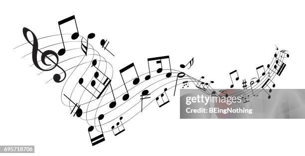 stockillustraties, clipart, cartoons en iconen met muziek opmerking - music