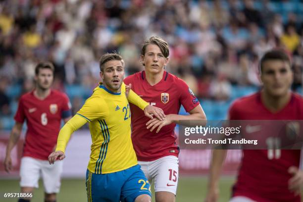 Sander Gard Bolin Berge of Norway during International Friendly between Norway v Sweden at Ullevaal Stadion on June 13, 2017 in Oslo, Norway.