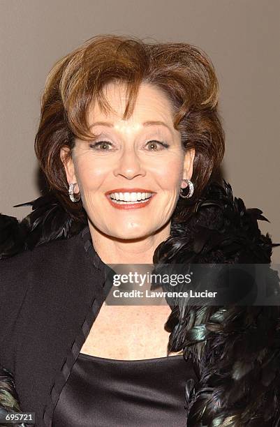 Actress Marj Dusay arrives at an "All My Children" cabaret performance to benefit the Robin Hood Fund January 29, 2002 in New York City. The fund...