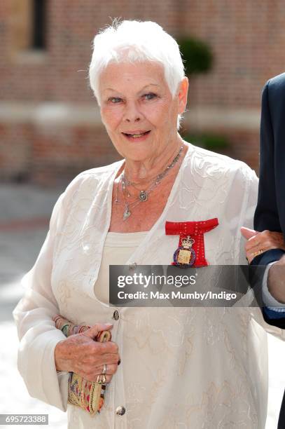 Dame Judi Dench arrives to attend Evensong at the Chapel Royal Hampton Court Palace, to celebrate the Centenary of the founding of the Companions of...