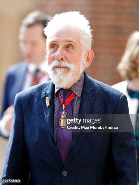 Sir Roy Strong arrives to attend Evensong at the Chapel Royal Hampton Court Palace, to celebrate the Centenary of the founding of the Companions of...